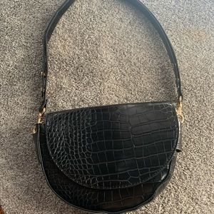 Mango croc effect bag